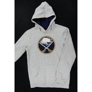Buffalo Sabres NHL Face Off‎ Collection Hockey Hoodie Sweatshirt (Youth XL) Gray